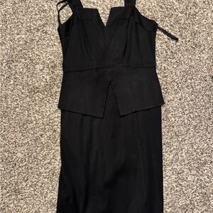 White House Black Market Black Peplum Sheath Dress